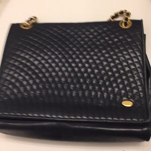 Bally Leather Crossbody Shoulder Bag Navy